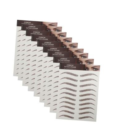 FOYTOKI 9 sheets Shaping Temporary Hairlike Imitation Artificial Transfers Eyebrow Stickers Tattoos False