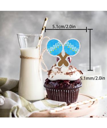 S-Cp-0647 ce Cream Fruit Dessert Cupcake Topper Colorful Glitter Happy Birthday Sensory Pop Game Theme Decor Supplies Baby Shower Boys Girls Birthday Party Decorations - Buy Online on GoSupps.com