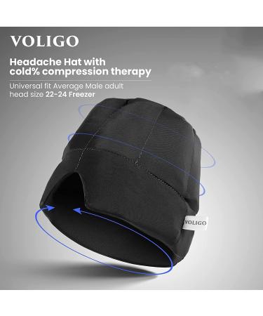 Wearable Gel Ice Headache Relief Headband - Long-Lasting Cooling Therapy for Migraine & Tension Relief - Black - Buy Online on GoSupps.com