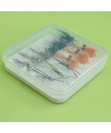 YAZHIDA Fly Fishing Set - Dry Wet & Nymph Flies with Mini Fly Box | Ideal for Crayfish & Stonefly Fishing - International Shipping - Buy Online on GoSupps.com
