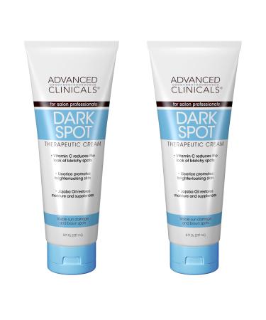 Advanced Clinicals Dark Spot Therapeutic Cream Face, Hand, & Body Lotion W/ Vitamin C. Anti Aging Skincare Moisturizer Reduces Appearance Of Age Spots, Blotchy Skin, & Wrinkles, 8 Fl Oz (Pack of 2) 8 Fl Oz (Pack of 2) Dark…