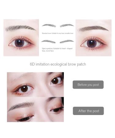 6D Black Eyebrow Stickers - Waterproof & Natural Tattoos - 10 Sheets (100 Pairs) - Buy Online on GoSupps.com