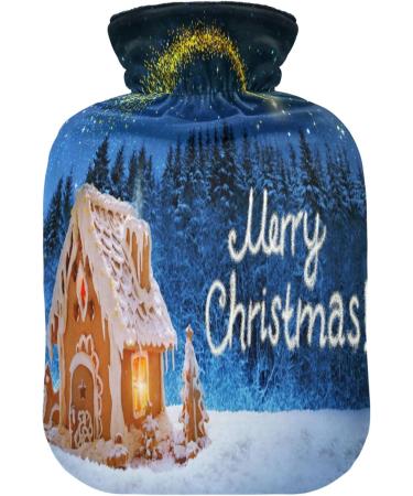 KCL Deci Hot Water Bottle 2L with Cover | Merry Christmas Gingerbread House | Foot Warmer & Pain Relief | Hot & Cold Therapy for Cramps - Buy Online on GoSupps.com