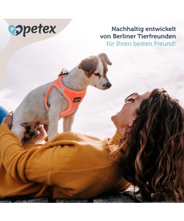 Petex Dog Harness for Small & Medium Dogs - TUV Tested Air Mesh Reflective & Breathable - Neon Orange XS - Made in Europe - Buy Online on GoSupps.com