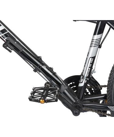 Malker Bike Pump - Presta & Schrader Valve Compatibility | Portable Aluminum Alloy Floor Pump with Bonus Tire Levers & Patch Kit - Black - Buy Online on GoSupps.com