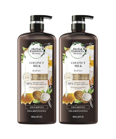 Herbal Essences Shampoo With Natural Source Ingredients Color Safe BioRenew Coconut Milk 20 fl oz Twin Pack