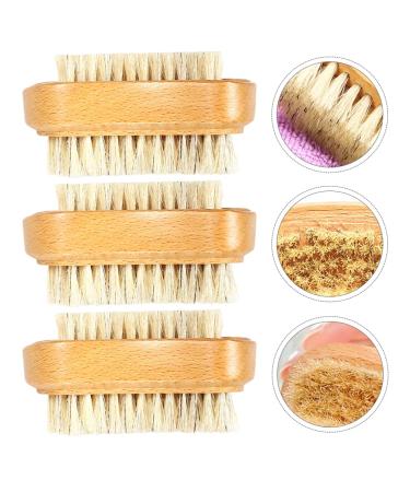 Buy Lurrose 3-Stage Nail Brush Cleaning Tool Double-Sided Beechwood Manicure & Pedicure Brush for Perfect Fingernail Care - International Shipping Available - Buy Online on GoSupps.com