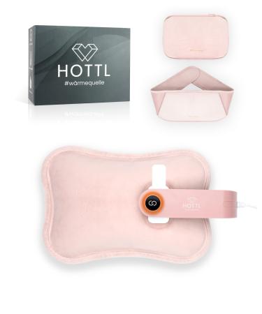 Hottl electrical heat bottle with reference heat bottle belts 120cm Outside -proof handwash belly/rear belt heating pillows |No filling with hot water necessary |Sport wellness (pink)