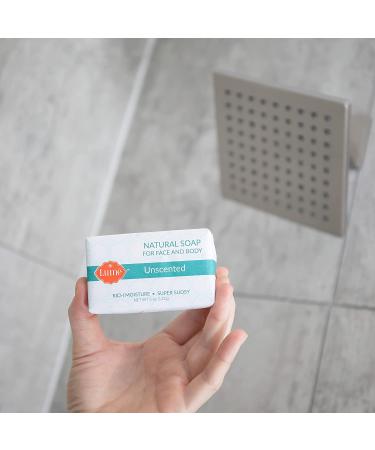 Lume Natural Unscented Soap for Face & Body - Hypoallergenic, Paraben-Free, 5oz Pack of 4 | Safe for Sensitive Skin - Buy Online on GoSupps.com