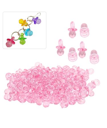200 Pieces Baby Schnuller Acrylic Pacifiers - Pink Mini Necklace for Baptism Birthday & Baby Party Decorations - Buy Online on GoSupps.com