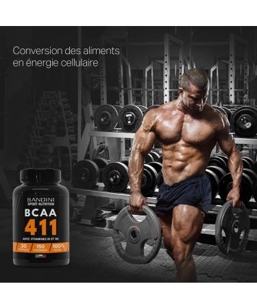 Bandini BCAA 4.1.1 - Muscle recovery and fatigue reduction in pre-workout without sugars - Bodybuilding Fitness and other sports - Presence of vitamins B1 and B6 | 150 powerful tablets - Buy Online on GoSupps.com