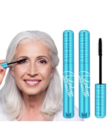 Lestpola Eyelash dye for older women over 60 years old with thinning eyelashes smudgeresistant longlasting waterresistant volumizing mascara black hypoallergenic mascara 2 pieces