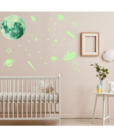 432pcs Blue Glow in The Dark Rocket, Planets, and Stars Wall Stickers - Nursery & Bedroom Decor - Buy Online on GoSupps.com