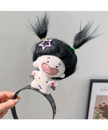 Samuliy Plush Doll Hairhoops | Cartoon Plush Hairband Doll Headband | Cute Hairhoops for Styling Makeup Fashion Plush Doll Hairband for Girls Kids Capricorns - Buy Online on GoSupps.com