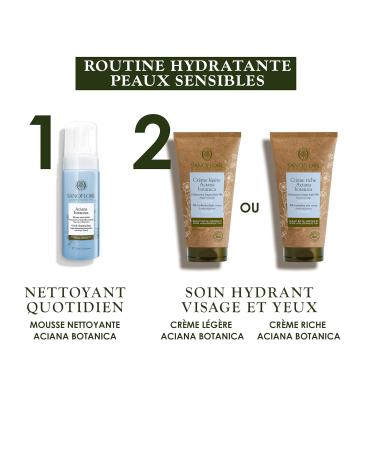 Sanoflore Aciana Botanica Cleansing Foam & Light Moisturizer - Bio-Aciana Botanica 150ml & 50ml | International Shipping Available - Buy Online on GoSupps.com