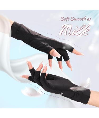 Buy MelodySusie Premium UV Gloves for Nails - Professional UPF 99+ Protection Cool Fabric Fingerless Anti-UV Glove for Manicures - Protect Your Hands from UV Harm - Buy Online on GoSupps.com
