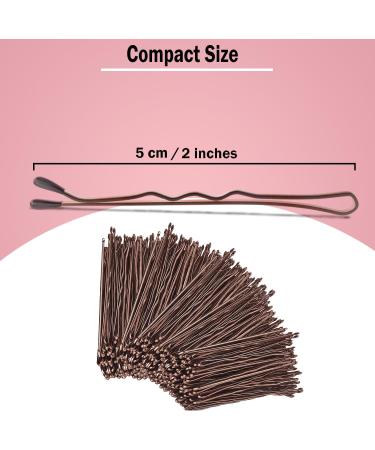 Enselling Hair Grips Pack of 150-5cm - Crimped Brown Bobby Pins for Women Girls and Hairdressing Salons -Perfect for Thick Thin & Curly Hair Styling (Brown Pack of 150) - Buy Online on GoSupps.com