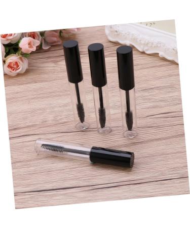 PLAFOPE 4pcs Eyelash Brush Tube Mascara Tube with Wand Black Lid Empty Eyelash Tube Lip Gloss Tubes - Buy Online on GoSupps.com