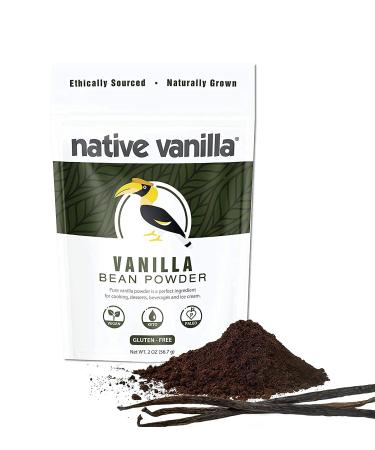 Native Vanilla Powder  Premium Gourmet 100% Pure Ground Vanilla Bean Powder  For Chefs and Homemade Baking, Ice Cream, Coffee (0.5 Ounce (Pack of 2))