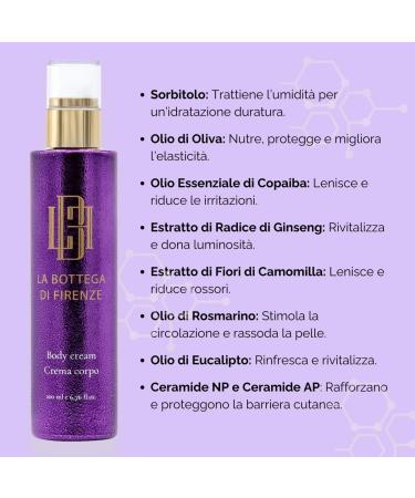  LBF La Bottega di Florence Moisturizing Body Cream 200ml - Deep Hydration and Intense Nourishment - Buy Online on GoSupps.com