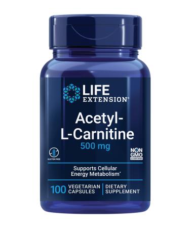 Life Extension Acetyl-L-Carnitine 500 mg 100 Vegetarian Capsules