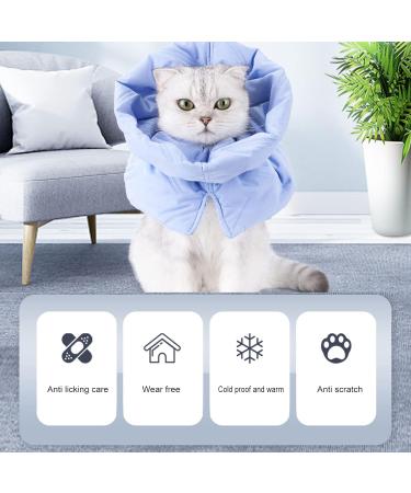 Adjustable Soft Polyester Elizabethan Cat Collar for Pets - S/M (M) - Buy Online on GoSupps.com