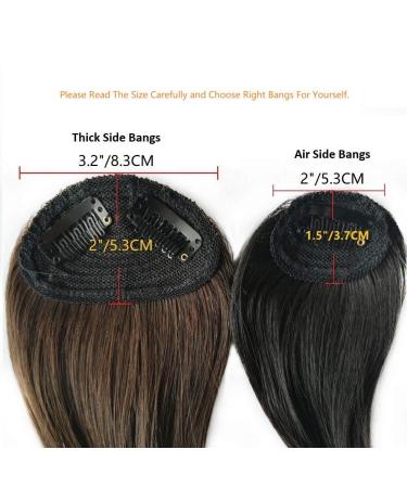 Dsoar Side Bangs Clip in Real Human Hair Bang Natural Black Color - Straight Fringe Hair Extensions | 1 Count - Buy Online on GoSupps.com
