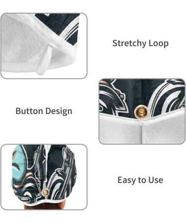 Cool Dog Hair Towel 2 Pack - Super Absorbent Quick Dry Hair Turbans with Button Twisty Wrap for Women & Girls - Buy Online on GoSupps.com