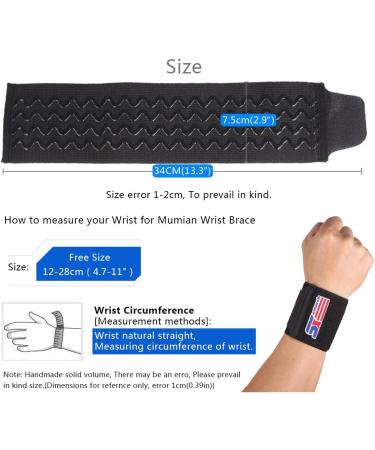 Buy Silicone Pressure Massage Adjustable Sport Wrist Guard Protector Support - Black | International Shipping Available - Buy Online on GoSupps.com