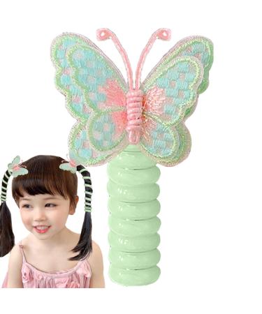 Phone Cord Hair Ties | Braided Telephone Wire Hair Bands | Colorful Elastic Telephone Hair Clips For Children Women Kids Halloween Green