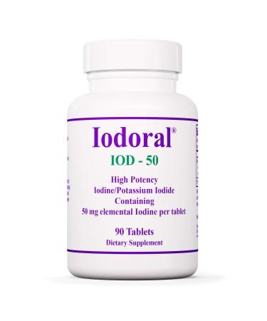 Optimox Iodoral IOD 50 High Potency Iodine/Potassium Iodide - 90 Tablets
