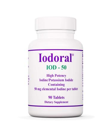 Optimox Iodoral IOD 50 High Potency Iodine/Potassium Iodide - 90 Tablets - Buy Online on GoSupps.com