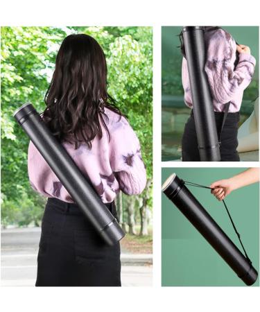2-Pack Ecjiuyi Poster Tube with Strap | Expandable from 24.5 to 40 Inches | Waterproof Telescoping Design for Artwork, Blueprints, and Documents | Black - Buy Online on GoSupps.com