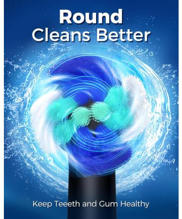 Rotating Electric Toothbrush for Adults with 8 Brush Heads (2 Types) Z Midnight - Buy Online on GoSupps.com