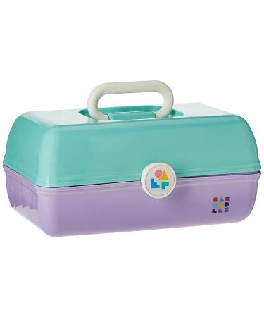 Caboodles On-The-Go Girl Sea foam Lid & Lavender Base Vintage Case, 1 Lb Sea Foam Lid and Lavender Base
