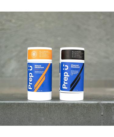 Prep U Natural Deodorant for Boys, Teens, and Men - EWG Verified, Vegan, Fresh Citrus Mint Scent - 2.5 Fl Oz (2 Pack) - Buy Online on GoSupps.com