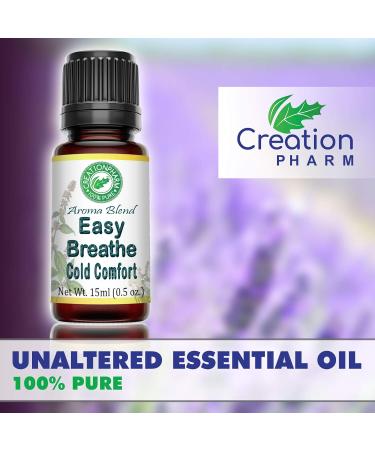 Easy Breathe Essential Oil Blend | Peppermint Eucalyptus & More | Aromatherapy by Creation Pharm - International Shipping Available - Buy Online on GoSupps.com