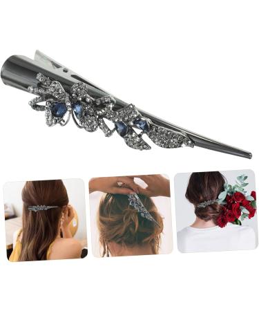 minkissy Retro Large Rhinestone Metal Horn Clip Headdress Duckbill Clip Crystal Hair Accessories (style Four Clips Alligator Hair Clips Rhinestone Hair Clips Crystal Blue Hair Bling - Buy Online on GoSupps.com