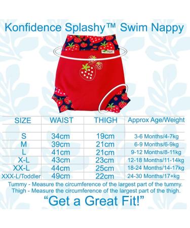 Konfidence Baby Swim Set - Babywarma & Splashy Swim Nappy Cover (Strawberry) BWRB06-12 ESN142-09 - Buy Online on GoSupps.com