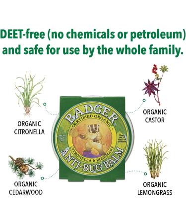 Badger Anti-Bug Balm - Citronella & Rosemary 2 oz | Natural Insect Repellent - Buy Online on GoSupps.com