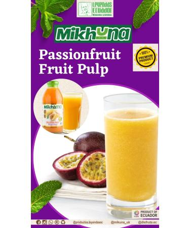 Mikhuna Passion Fruit Pulp-6 Pack -475ml per Unit for Juice Smoothies Desserts Ice Cream Cocktails Sauces - Buy Online on GoSupps.com
