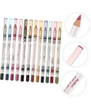 Angoily 2pcs 12 Eyeliner Pencil Glitter Eyeliner Eye Liner Pencils Cosmetic Pencils Set Clothing Make up 1 count (Pack of 1) As Shownx2pcs - Buy Online on GoSupps.com