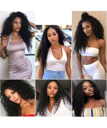 Hair Extensions 26" Kinky Curly Clip in Hair Extensions Synthetic Hair for Black Women Brazilian Real Remy Hair Kinkys Curly Synthetic Hair Clip ins Natural Black Color Hair Pieces(4-27) 26inches 65cm 4-27 - Buy Online on GoSupps.com