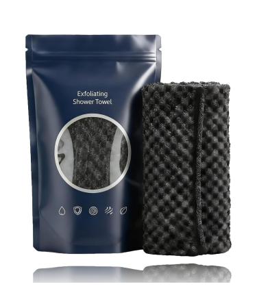 39in Hexagon Weave Towel Exfoliating Shower Skin Bath Towel Japanese Hexagon Weave Exfoliating Towels Body Scrubber with 2 Sides Deep Cleansing for All Skin Types (2pcs)
