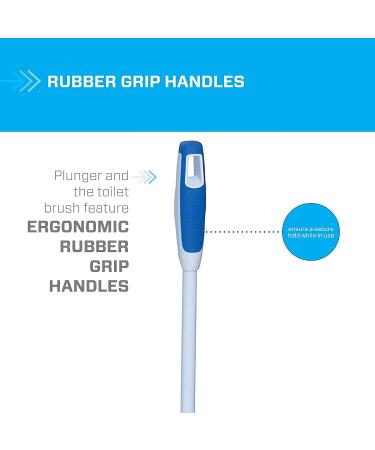 Mr. Clean Turbo Plunger and Bowl Brush Caddy Set - Blue/White 1-Pack - Buy Online on GoSupps.com