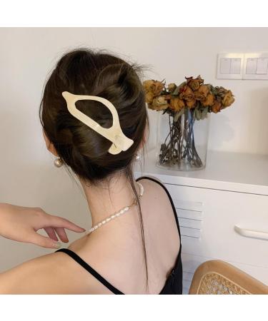 Ponytail Decorative Hair Clip Ponytail Duckbill Hairpin Long Hair Clips for Styling Long Hair Shower Clips for Teenage Girls Women Styling Translucent Large Size apricot - Buy Online on GoSupps.com