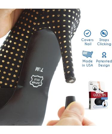 GoGoHeel Quick Tips - High Heel Protector & Repair Caps Multipack - 4 Pairs (XS-L) - Black - Buy Online on GoSupps.com