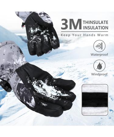 Odtmger Ski Gloves: Warmest Waterproof & Breathable Snow Gear for Men Women & Kids - Perfect for Cold Weather Outdoor Fun! - Buy Online on GoSupps.com