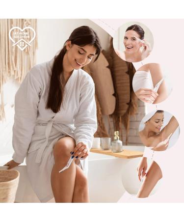 Pain-Free Women's Hair Remover - Waterproof USB Razor with LED Light for Peach Fuzz & Fine Hair - White Bikini Razor - Buy Online on GoSupps.com