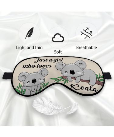 Buy Kdqua Koala Eye Mask - Cute Silk Blackout Sleep Mask for Women Men & Kids | Perfect Gift for Koala Lovers - Adjustable Straps for Travel & Naps - Buy Online on GoSupps.com